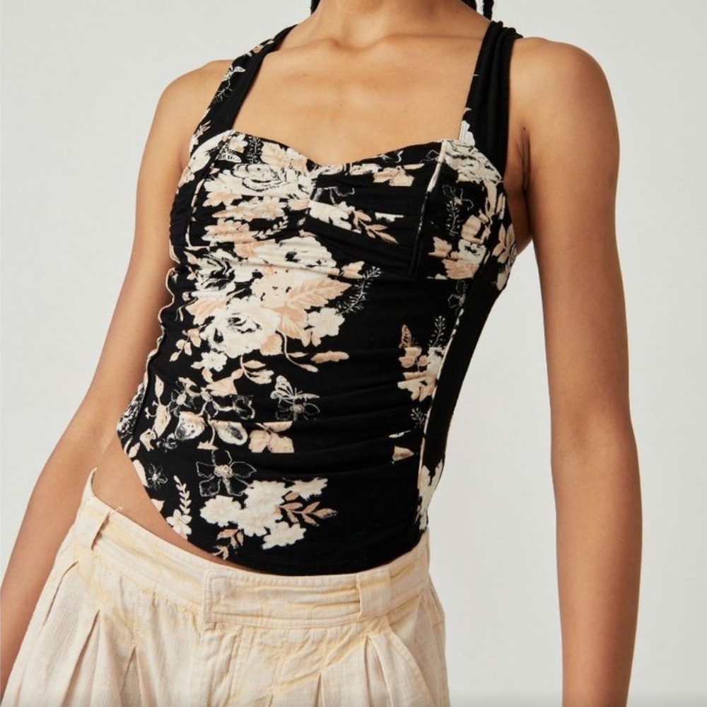 FREE PEOPLE Ginger Snap Top in Black Combo